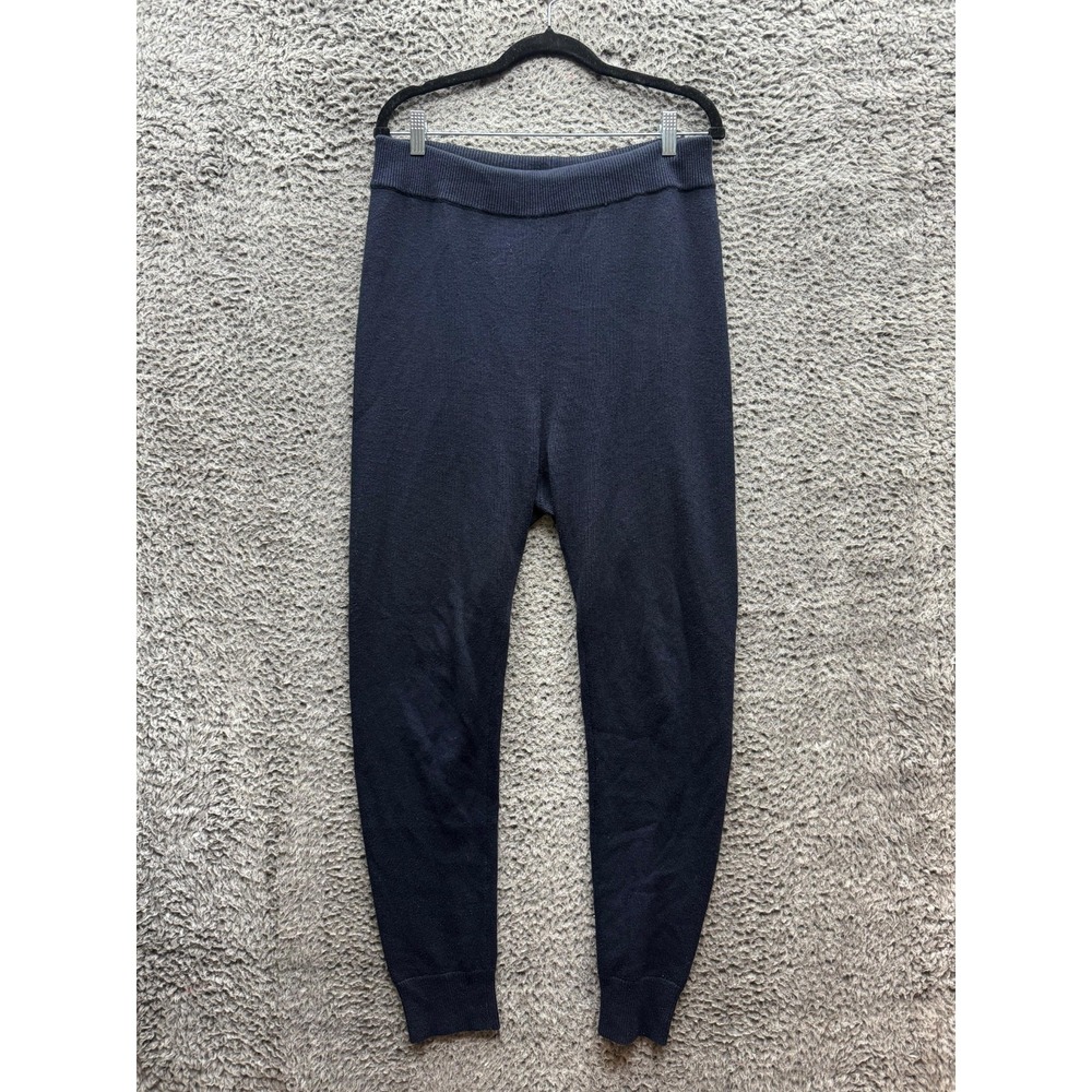 Alex Mill Knitted Wool Blend High Rise Pull On Jogger Pants Black Womens Size L